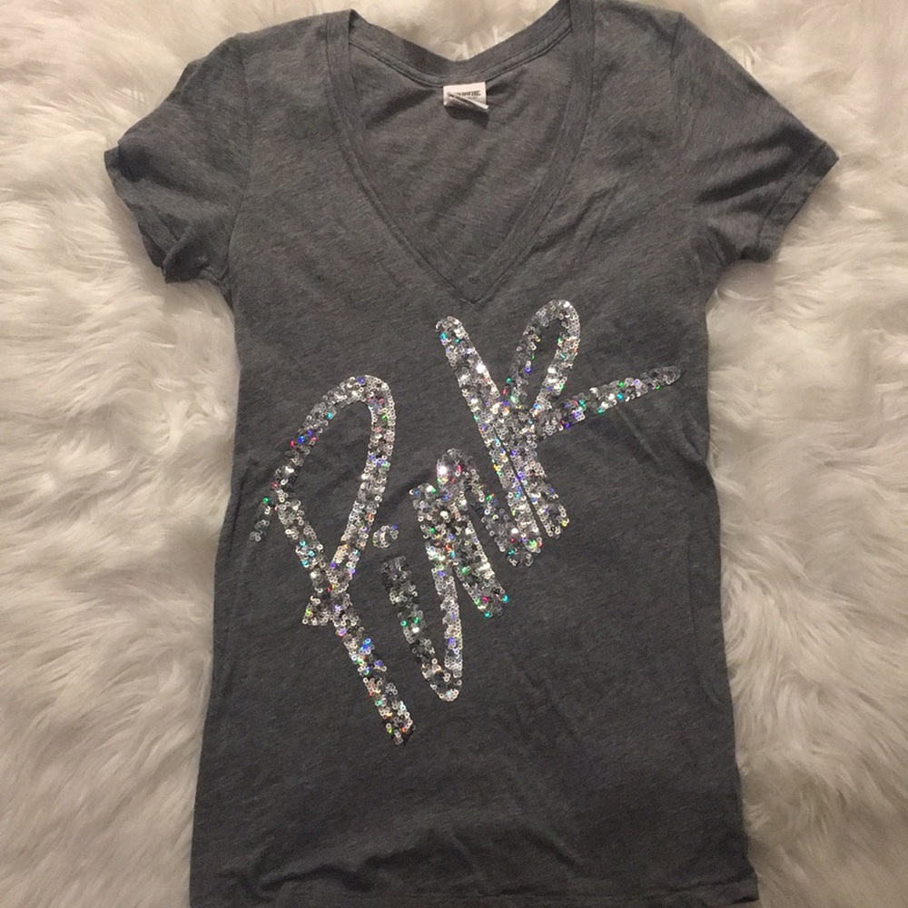 PINK sequin shirt size small